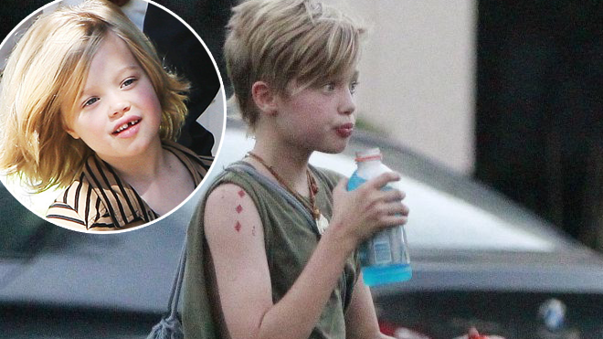 Bước qua tuổi 11, con gái Brad Pitt - Angelina Jolie trưởng thành theo cách này: xăm hình, cắt tóc ngắn, mặc đồ con trai!