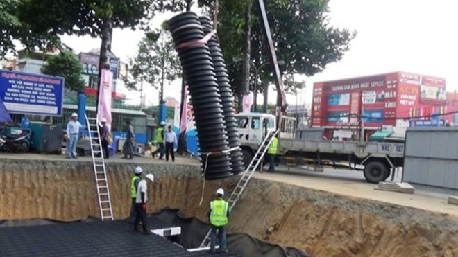 Cận cảnh hồ chống ngập thông minh đầu tiên ở Sài Gòn