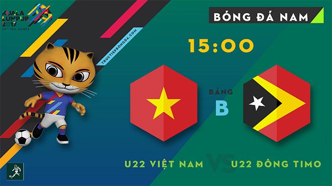 Trực tiếp môn bóng đá nam SEA Games 29: U22 Việt Nam vs U22 Timor Leste