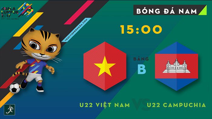 Trực tiếp môn bóng đá nam SEA Games 29: U22 Việt Nam vs U22 Campuchia