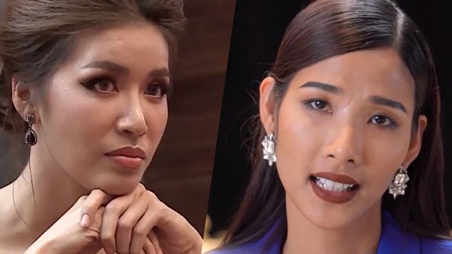 Giữ được thí sinh, Hoàng Thùy vẫn không mấy hài lòng với thái độ của Minh Tú