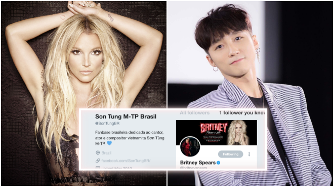Không thể tin được! Britney Spears theo dõi Twitter của Sơn Tùng tại Brazil