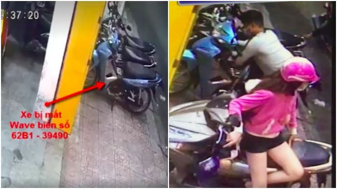 Clip dàn cảnh ăn trộm xe cực kỳ chuyên nghiệp ở Sài Gòn