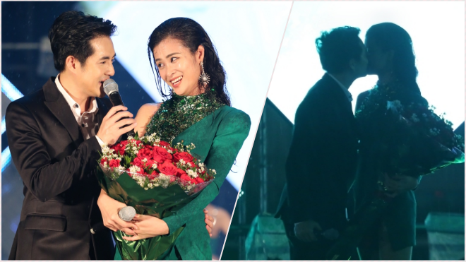 Ông Cao Thắng quá ngọt ngào khi tặng hoa và trao nụ hôn dưới mưa cho Đông Nhi