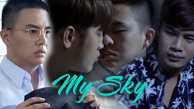 Ngay từ tập 1 của web-series 'My Sky', Duy Khánh đã hôn nồng nhiệt bạn diễn nam