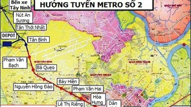TP HCM xin lùi dự án metro số 2 đến năm 2020