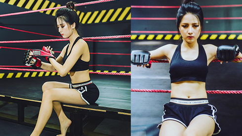 Nữ sinh học viện Hàng không gây sốt với bộ ảnh võ thuật