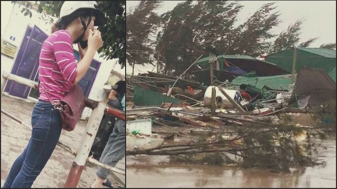 Lắng lòng trước hình ảnh cô gái trẻ cuống quýt về quê chịu tang bà mất trong bão số 10