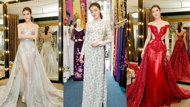 Hé lộ trang phục dạ hội và áo dài của Á hậu Huyền My dự kiến mặc tại Miss Grand Internation 2017