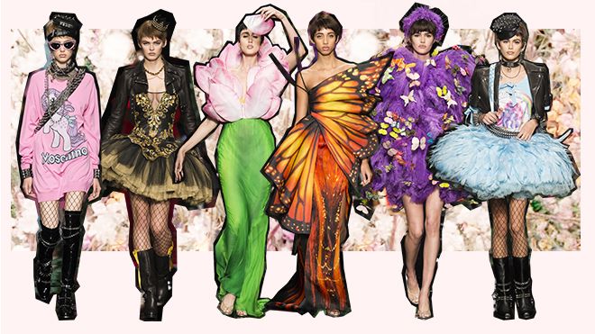Hưởng ứng tháng tựu trường, Moschino tung váy xoè công chúa và 'vườn hoa' 100 tuổi lên sàn diễn