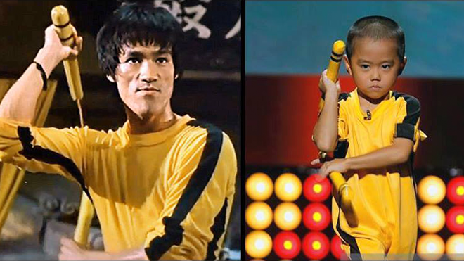 Cậu bé 7 tuổi mặt cực ngầu, múa võ điêu luyện như Lý Tiểu Long