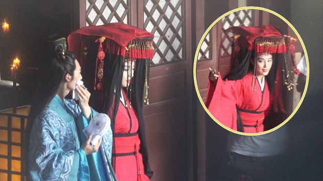 Phạm Băng Băng suýt gãy cổ vì mũ cưới quá nặng