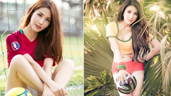 Diễm My 9x, Elly Trần và những hot girl nóng bỏng trong trang phục bóng đá