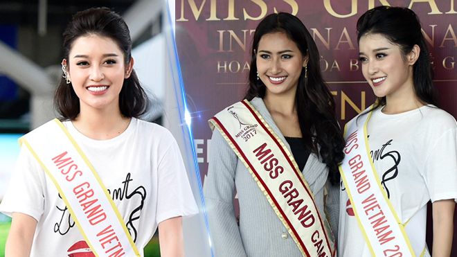 Huyền My rạng rỡ cùng dàn hoa hậu quốc tế, chính thức 'chinh chiến' tại Miss Grand International 2017