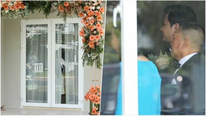 Hoa hậu Đặng Thu Thảo quyết giấu mặt, buông rèm khi đang làm lễ đón dâu