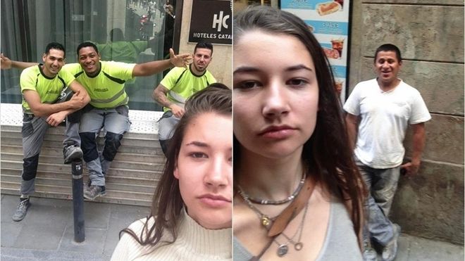 Mệt mỏi vì bị chọc ghẹo ngoài đường, cô gái trẻ quyết định selfie với chính những kẻ quấy rối