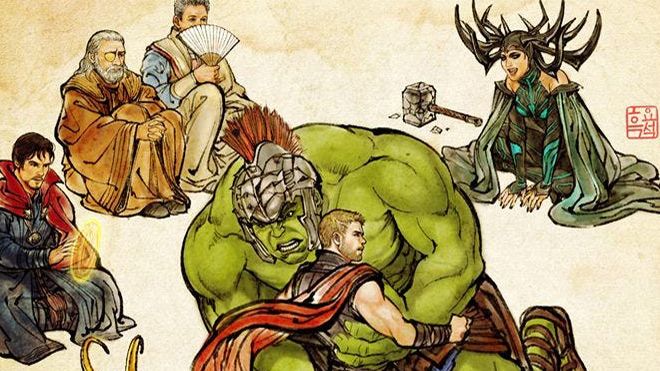 Doctor Strange lần đầu xuất hiện trên poster 'Thor: Ragnarok' với phiên bản 'dễ thương muốn xỉu'