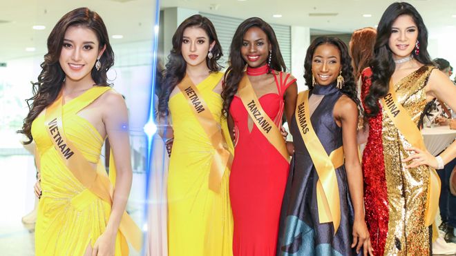 Á hậu Huyền My nổi bật trong buổi ra mắt dàn thí sinh Miss Grand International 2017