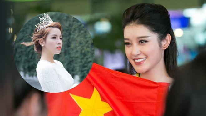 Kỳ Duyên gây chú ý khi động viên Huyền My thi tốt tại Miss Grand International 2017