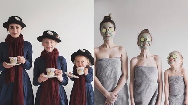Bộ ảnh 3 mẹ con khiến dân mạng thèm thuồng: Ước gì sinh nhiều con để chơi trò diện đồ 'theo hội'
