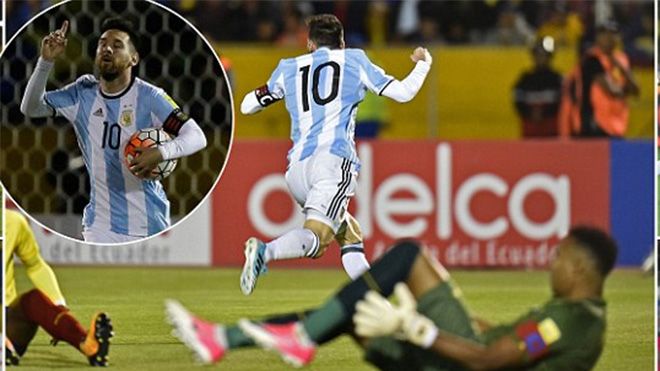 Chùm ảnh Messi 'gánh team', một mình xốc Argentina tới Nga 2018