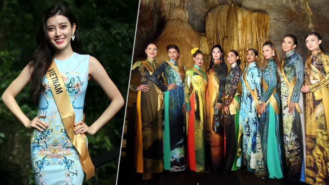 Á hậu Huyền My cùng dàn người đẹp Miss Grand International 2017 hào hứng khám phá động Thiên Đường