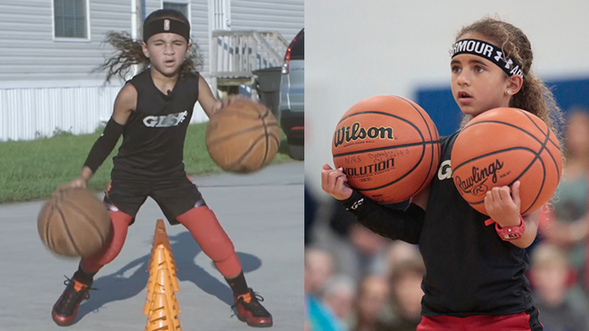 Thích thú trước kỹ năng siêu đẳng của thần đồng bóng rổ 7 tuổi
