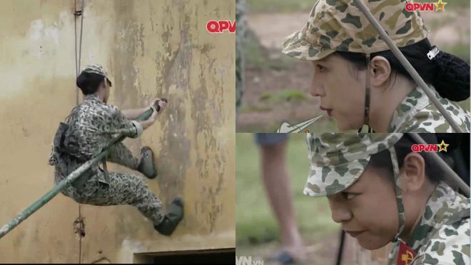 Quyết tâm làm 'đôi bạn cùng tiến', Hương Giang và Mai Ngô xuất sắc hoàn thành thử thách leo tường bằng sào