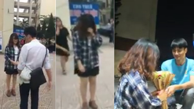 Sự thật bất ngờ đằng sau clip 'Nữ sinh mang bong bóng đi tỏ tình và nhận cái kết đắng'