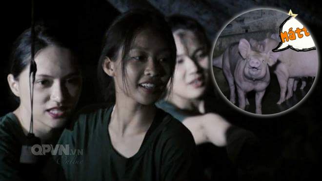 Bị phạt dọn vệ sinh, Hương Giang - Khả Ngân vẫn hồn nhiên chuyện trò cùng 'bạn heo'