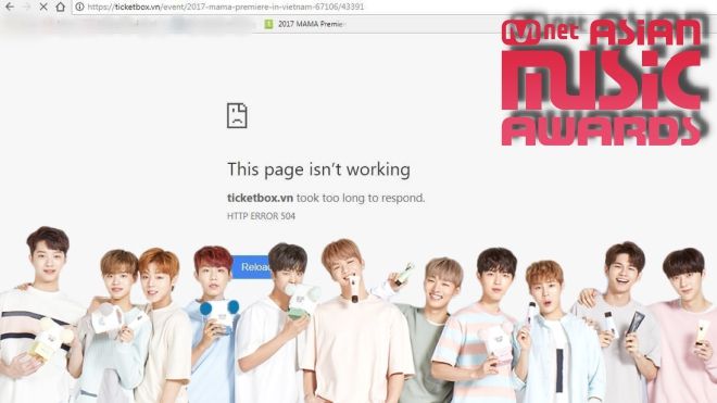 MAMA 2017 tại Việt Nam: 'Sập' cổng bán vé vì quá tải người truy cập