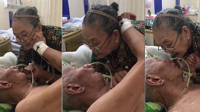 Xem clip cụ ông 'nũng nịu' với cụ bà, ai cũng ước ao có một mối tình như thế