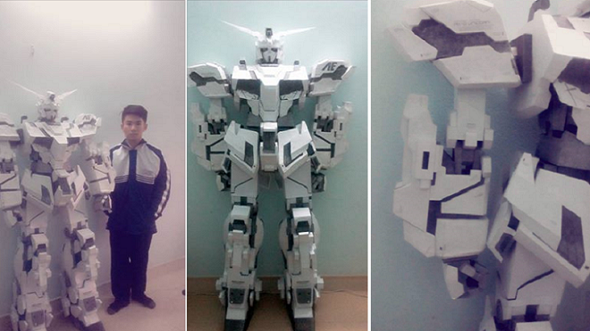 Nam sinh 10X bức xúc khi cư dân mạng gọi mô hình robot bằng giấy của mình là 'vàng mã'