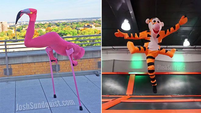 Mất một chân vì ung thư, chàng trai gây sốt khắp thế giới vì những bộ trang phục Halloween có 1-0-2