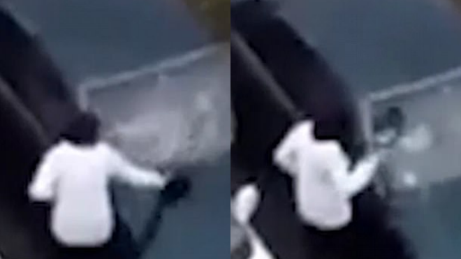 Hậu ly hôn, vợ cũ vác chảo đập nát xe chồng để trút giận