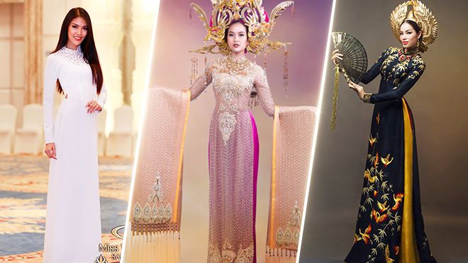 Những bộ áo dài giúp các đại diện Việt 'làm nên chuyện' ở đấu trường nhan sắc quốc tế