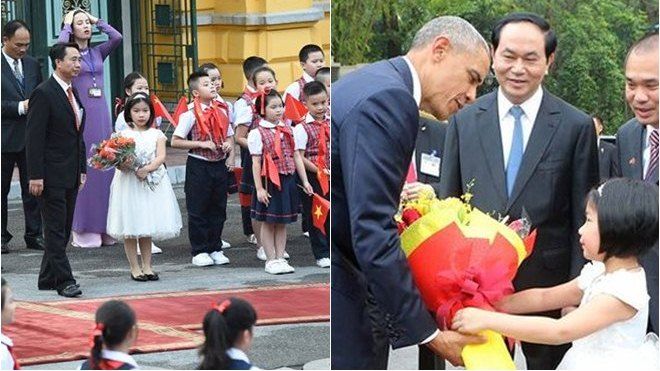 Cô bé Việt Nam tặng hoa Tập Cận Bình, Obama