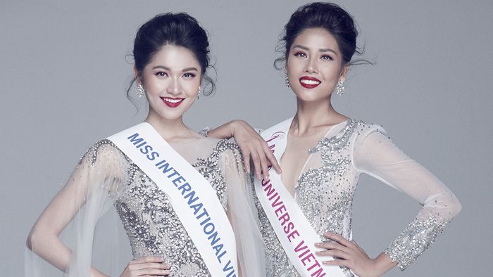 Nguyễn Thị Loan cùng đàn em Thuỳ Dung khoe sắc vóc rạng rỡ trước giờ chung kết