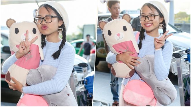 Phương Mỹ Chi rạng rỡ ở sân bay, bắt đầu chuyến lưu diễn Mỹ với cát-sê 6.000 USD/show