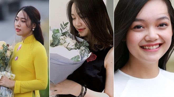 6 nữ sinh tài năng, xinh đẹp vinh dự được tặng hoa và giao lưu với người nổi tiếng
