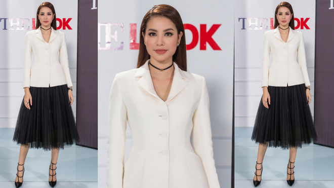 Phạm Hương diện vest chững chạc bội phần so với Kỳ Duyên, Minh Tú ở tập 1 The Look