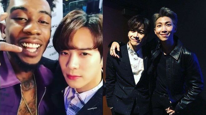 Khoảnh khắc thân thiết của Jackson (Got7), Desiinger và RM (BTS) tại AMAs khiến fan 'tan chảy'