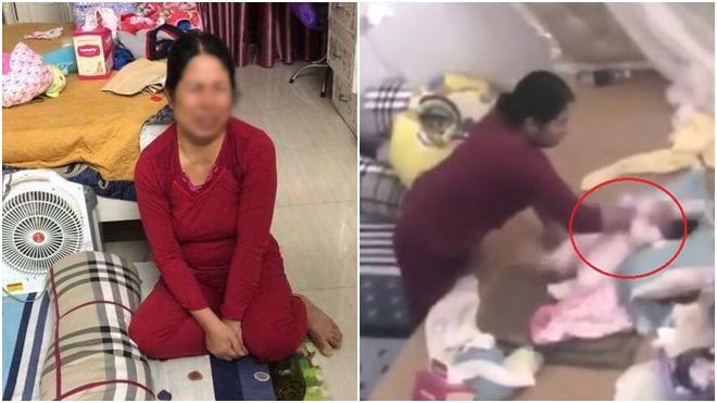 Bắt khẩn người giúp việc bạo hành trẻ sơ sinh 47 ngày tuổi