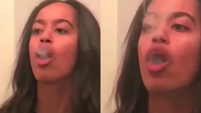 Sau màn 'khoá môi' nóng bỏng, video con gái Obama hút thuốc lại khiến dân mạng xôn xao