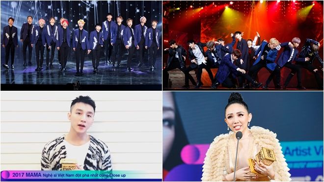 MAMA 2017: Wanna One - Seventeen 'đốt cháy' sân khấu, Tóc Tiên - Sơn Tùng chia đôi giải Nghệ sĩ Việt
