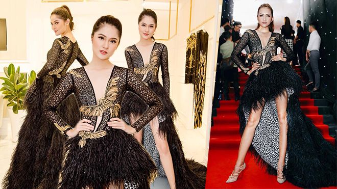 Ngọc Châu đẳng cấp, Huyền My lộ mỡ thừa, Thuỳ Dung lép vế khi mặc chung thiết kế