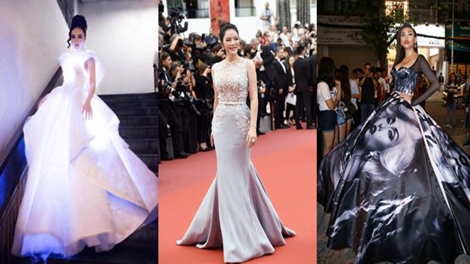Diện váy áo dài bất tận, Angela Phương Trinh, Lý Nhã Kỳ trở thành nữ hoàng 'càn quét' thảm đỏ