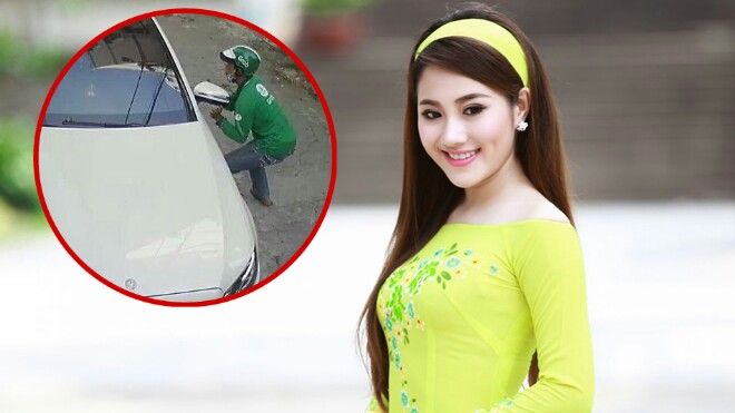 'Ngọc nữ Bolero' Tố My ngỡ ngàng khi bị người mặc áo GrabBike bẻ trộm gương chiếu hậu ô tô tiền tỷ