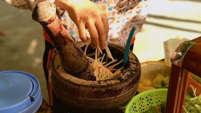 Độc đáo món gỏi đu đủ băm chỉ có ở vùng đất Tri Tôn - An Giang