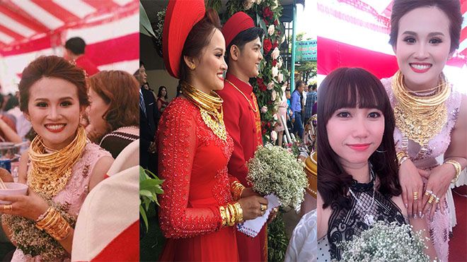 Đám cưới 'vàng đeo nặng cổ' ở Đồng Nai khiến cư dân mạng lóa mắt